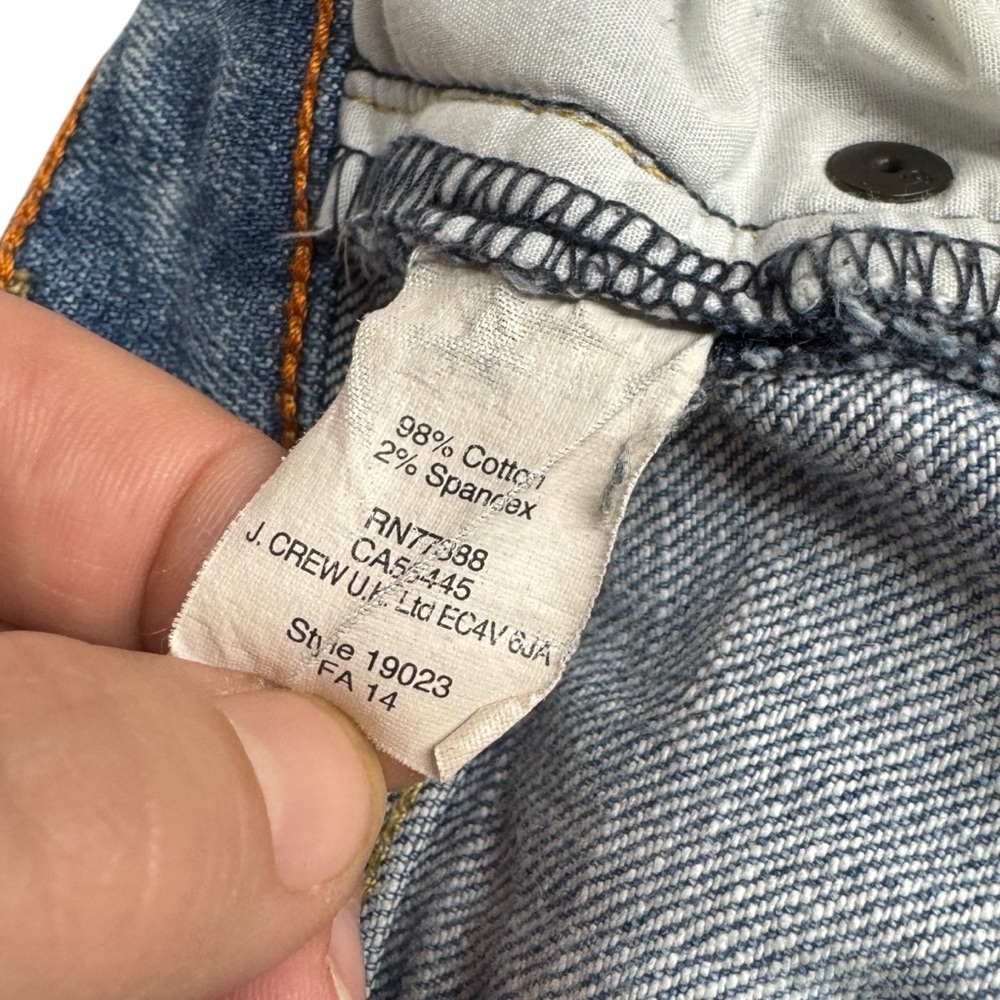 J Crew Stretch Straight Leg Low Rise Jeans Pants Womens 27S (waist meas 30) - Picture 5 of 10